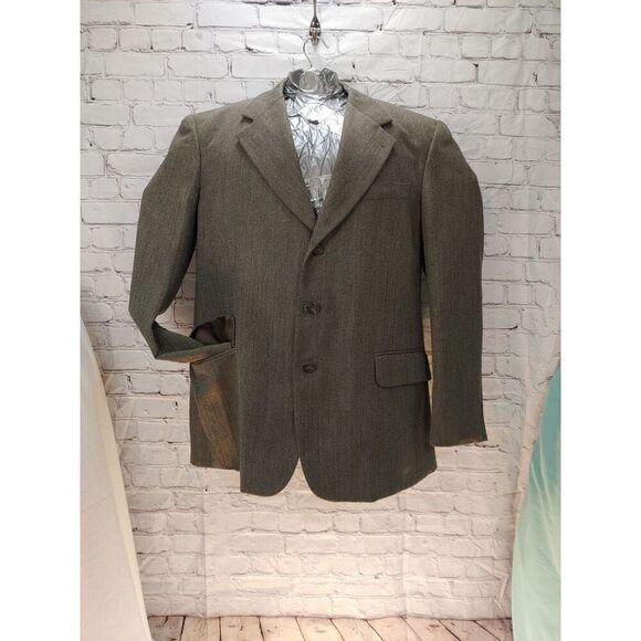 Enrico Gelini VINTAGE Mens Size 42R Brown Chambray Blazer. - Picture 12 of 12